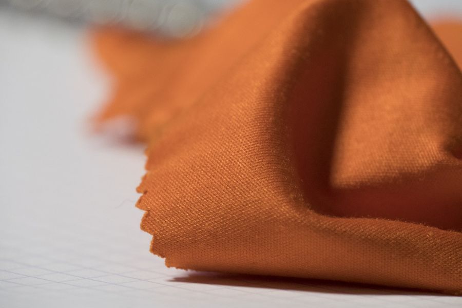 Orange microfiber cloth
